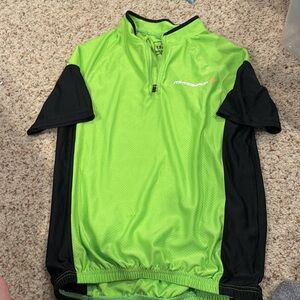 Boys Bike shirt. Neon green 13Y